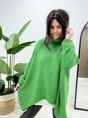 ★BF Special The Winter Hi Low Roll Neck - Emerald