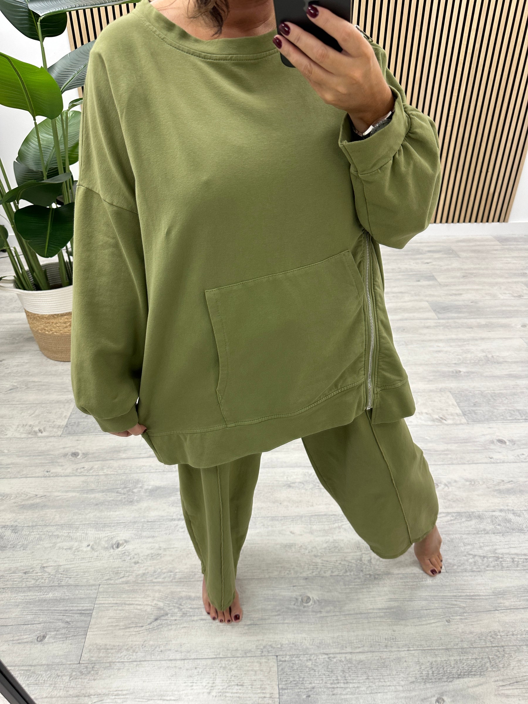 The New Jersey Mayfair Zip Tunic Apple Green