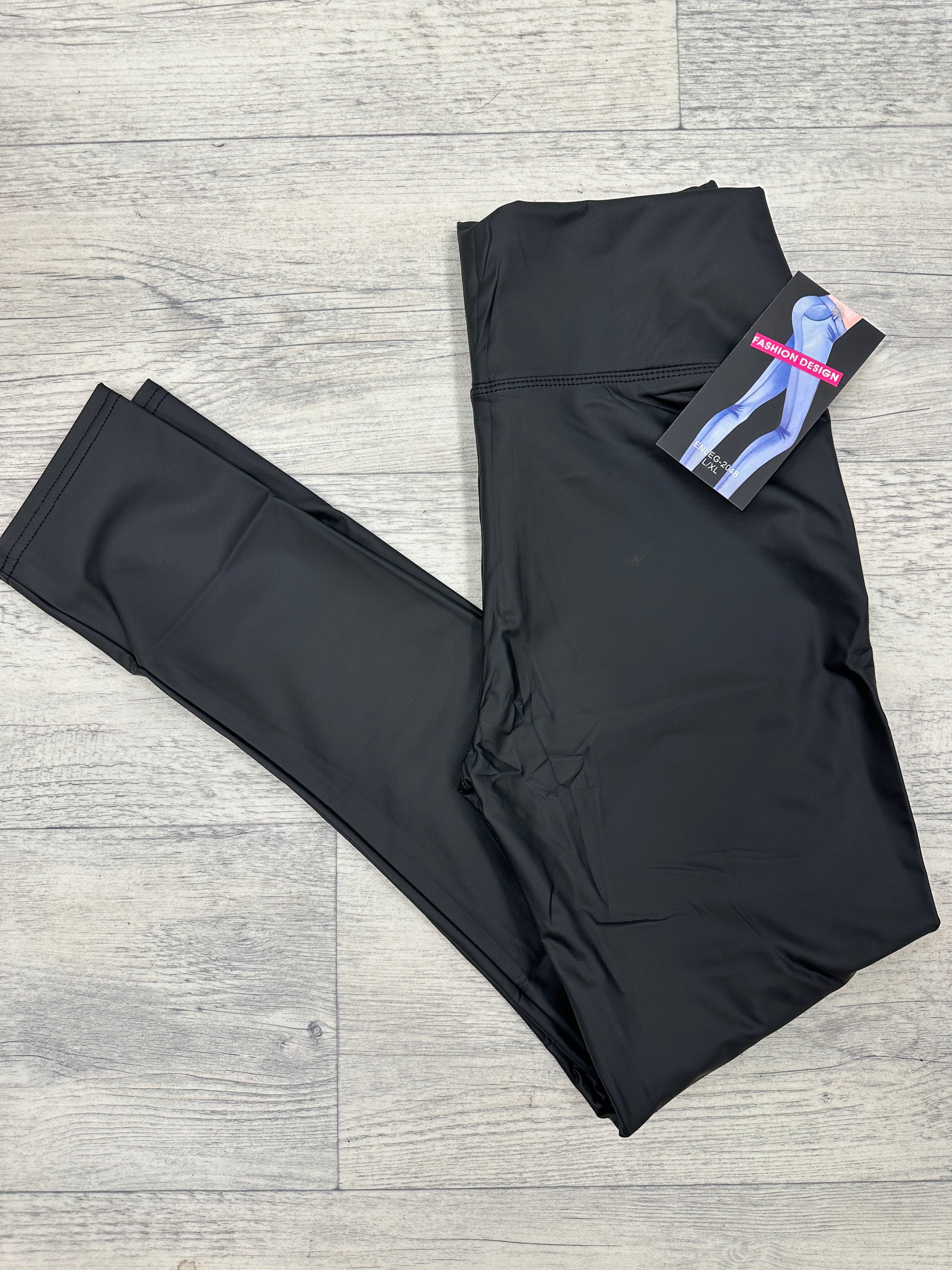 The PU Black Leggings - SIZED