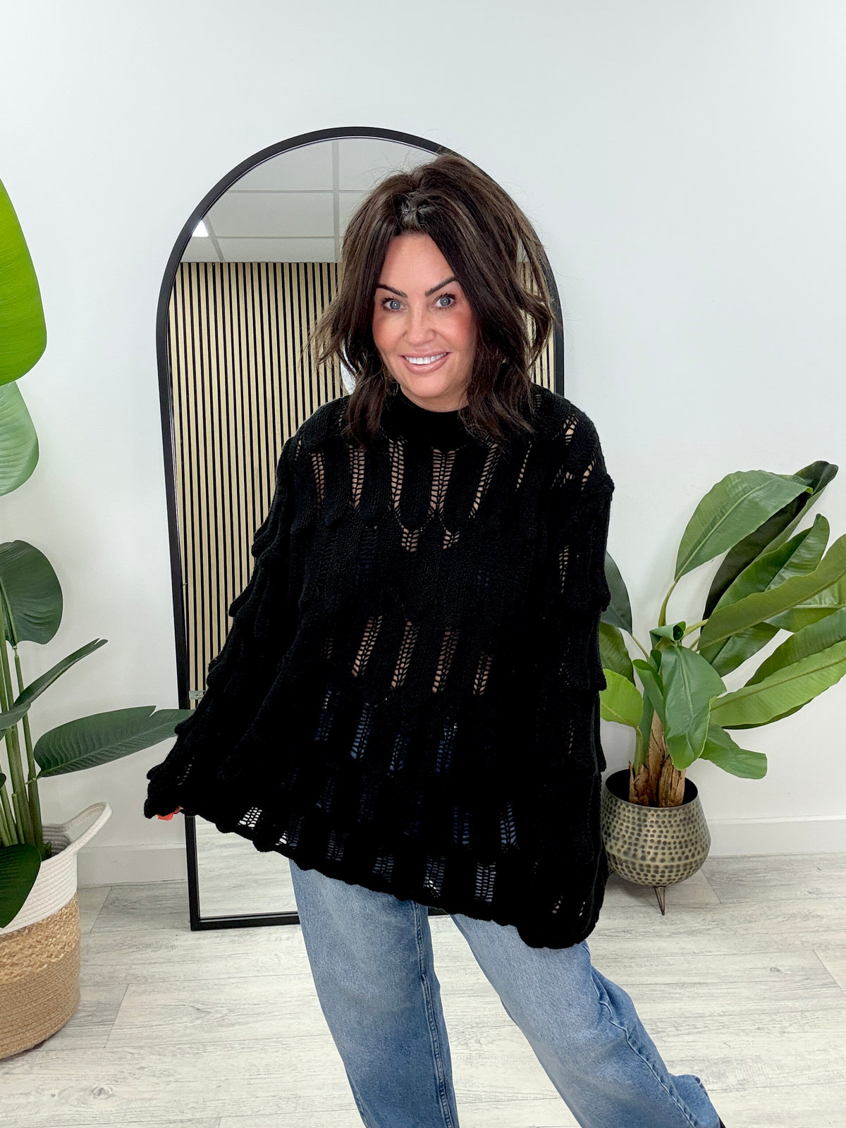 The Tiered Loose Knit - Black