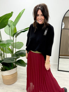 The Padden Pleated Skirt - Mulberry