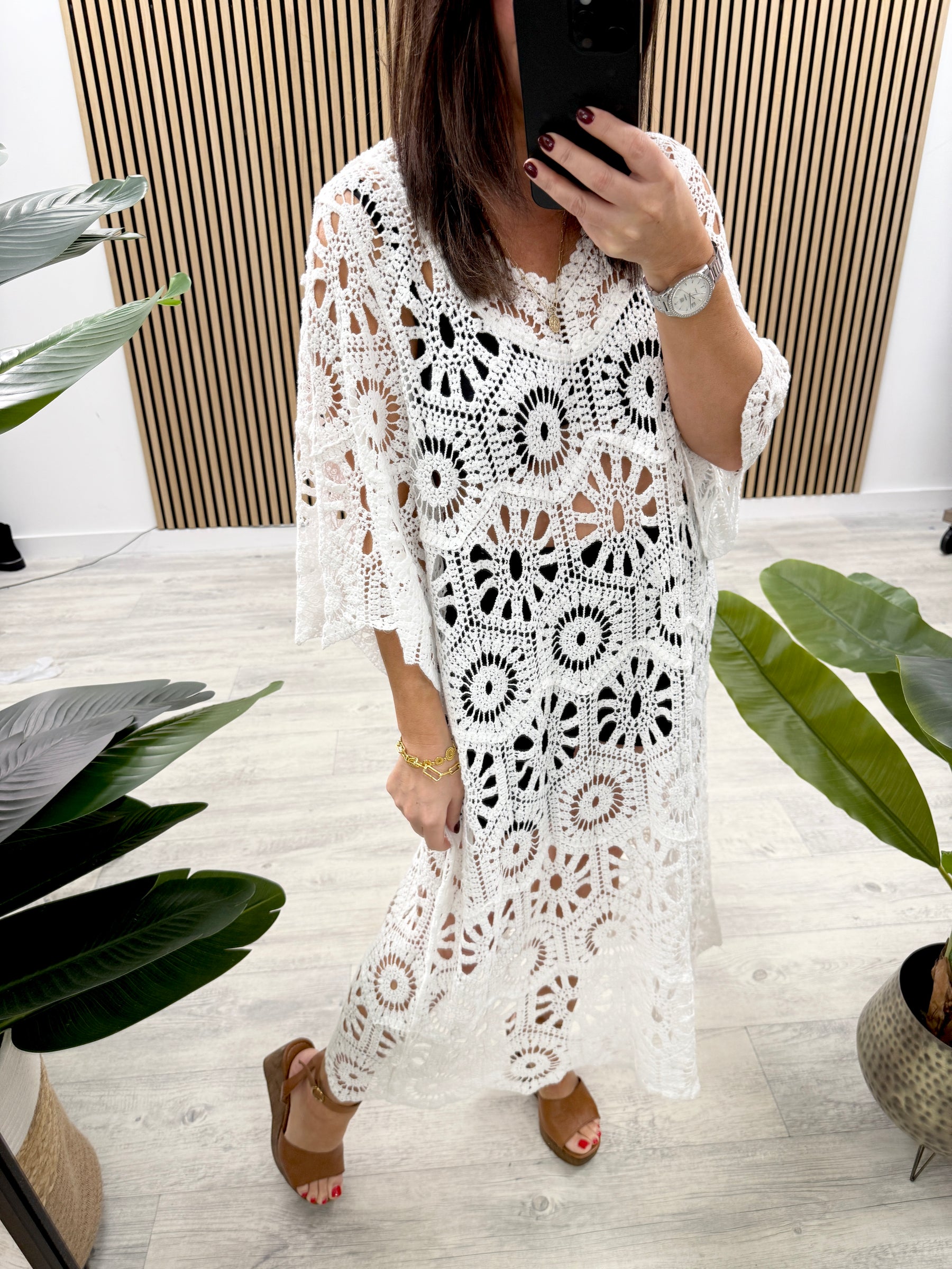 Ibiza Crochet Dress  - White