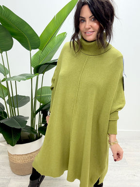 The Esme Jumper Dress - Apple Green