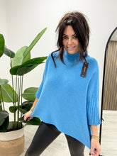 Crop Sleeve Knit - Turquoise