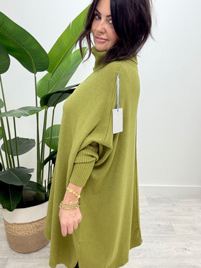 The Esme Jumper Dress - Apple Green