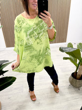 The Script Tunic - Apple Green