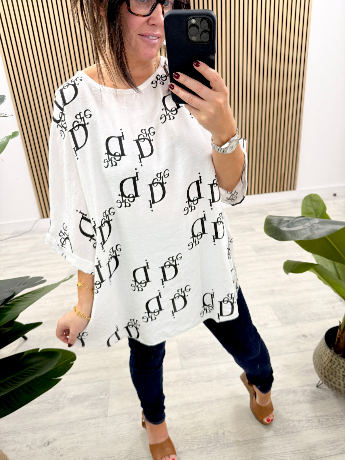 Inspired Slogan Tunic - White