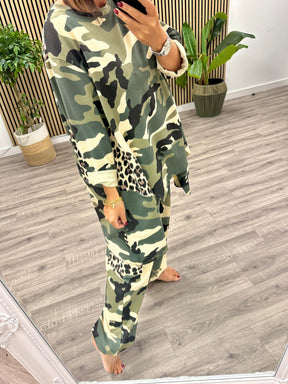 The Dalton Jersey Cut Out Tunic  - Camo/Animal