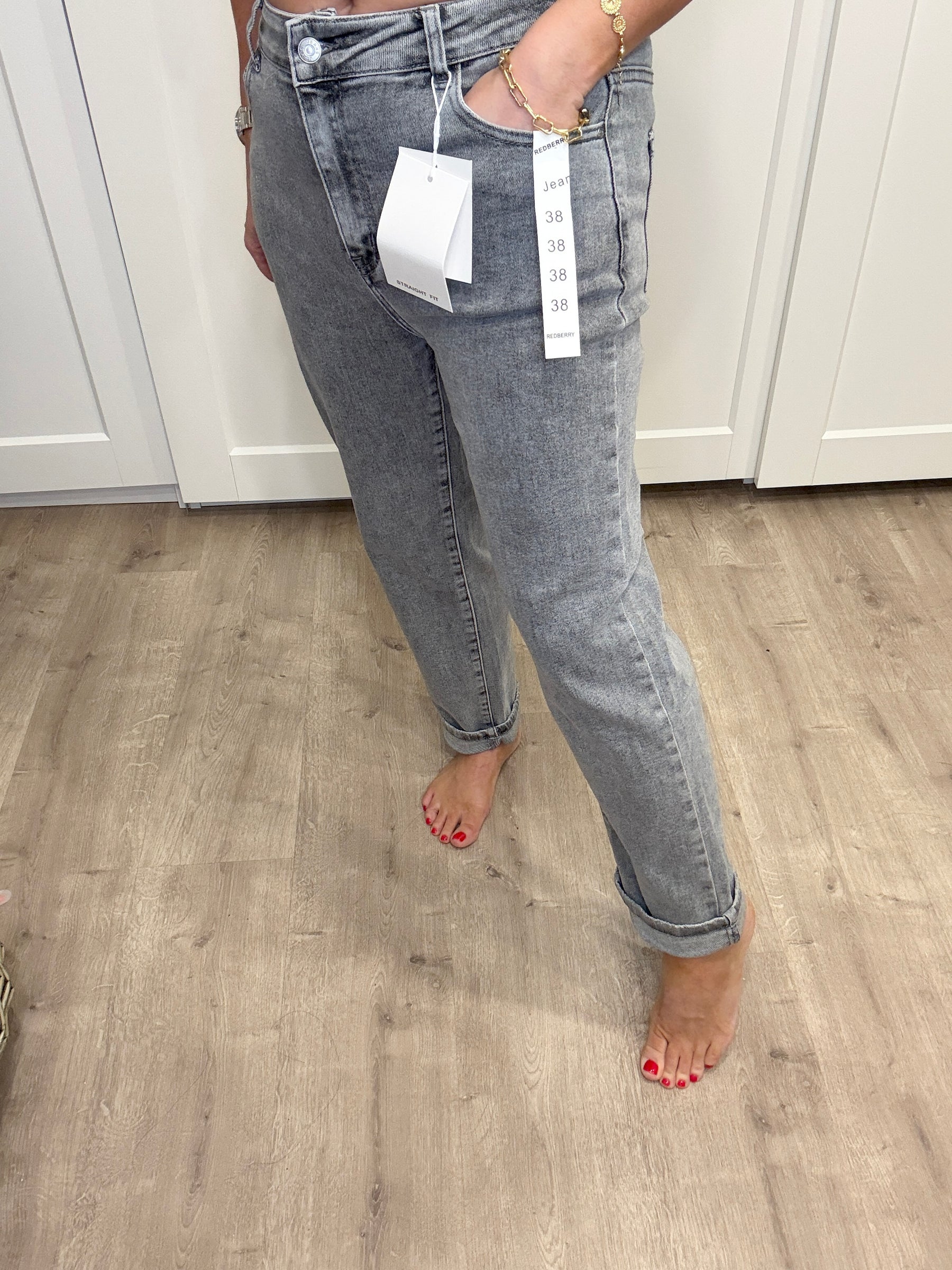 Redberry Straight Leg Jeans - Grey