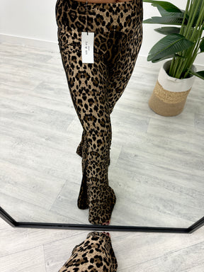 Stretch Flare Leggings - Animal