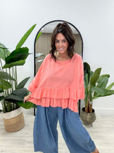 The Malia Frill Tunic - Coral