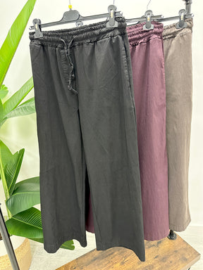 Deluxe Magic Wide Leg Trouser - Wine   (sized)