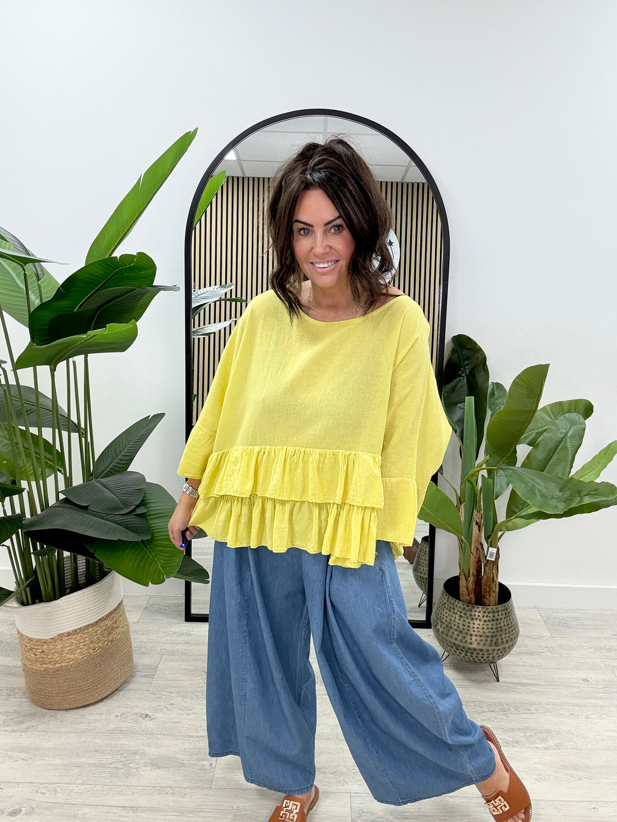 The Malia Frill Tunic - Yellow