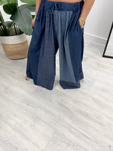 Denim Heaven Pattern Wide Leg Trouser