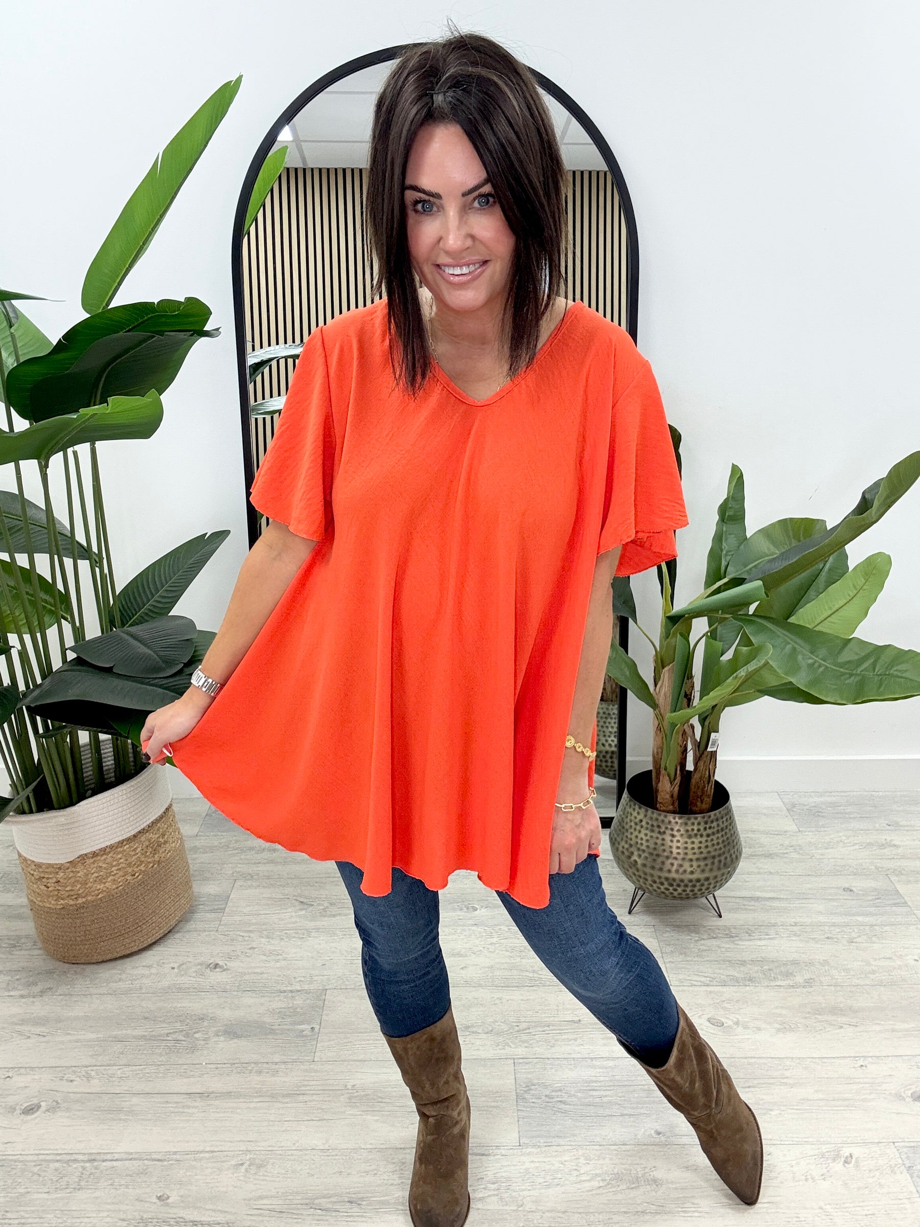 Heidi Swing Tunic - Burnt Orange