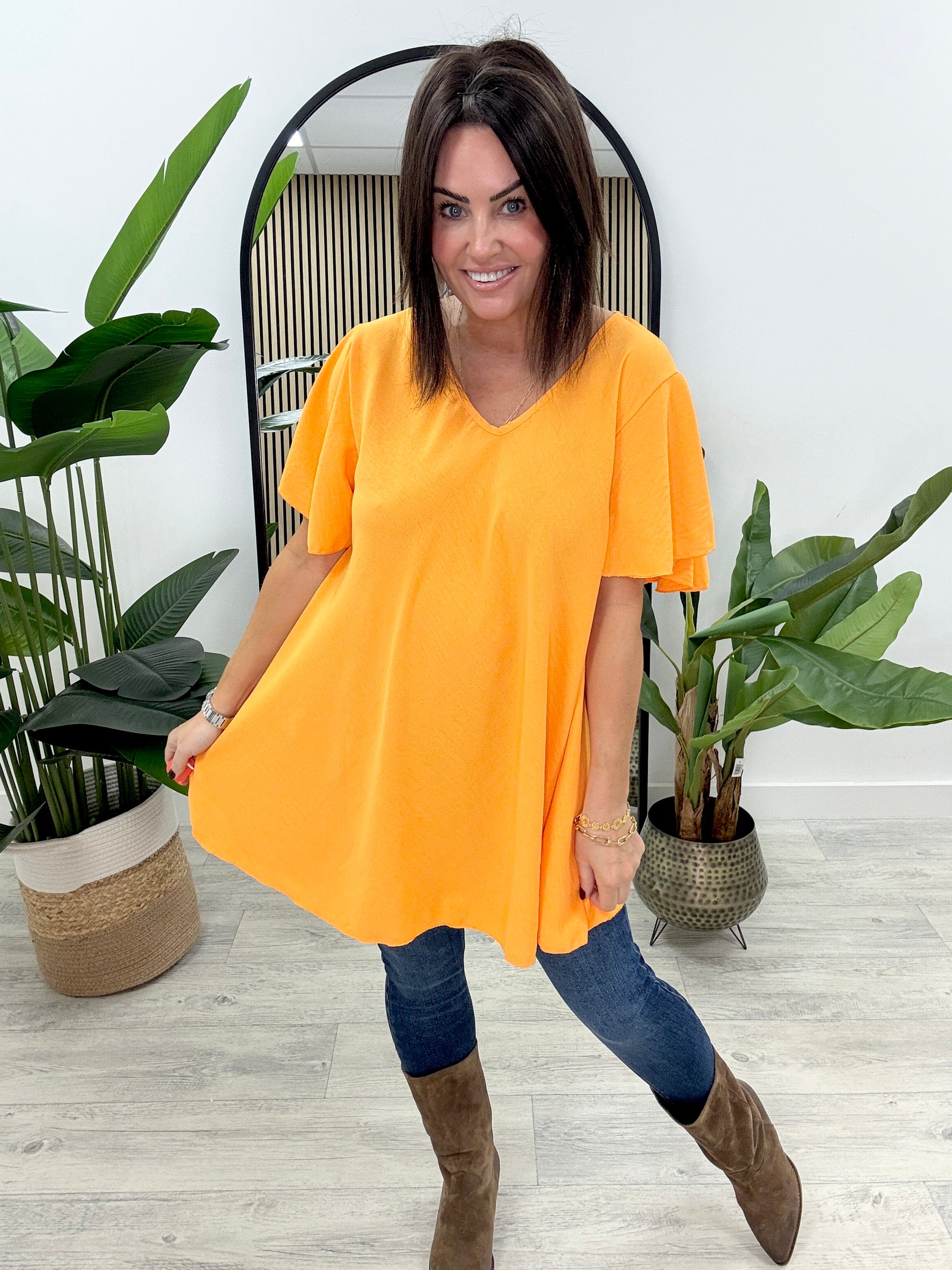 Heidi Swing Tunic - Tangerine