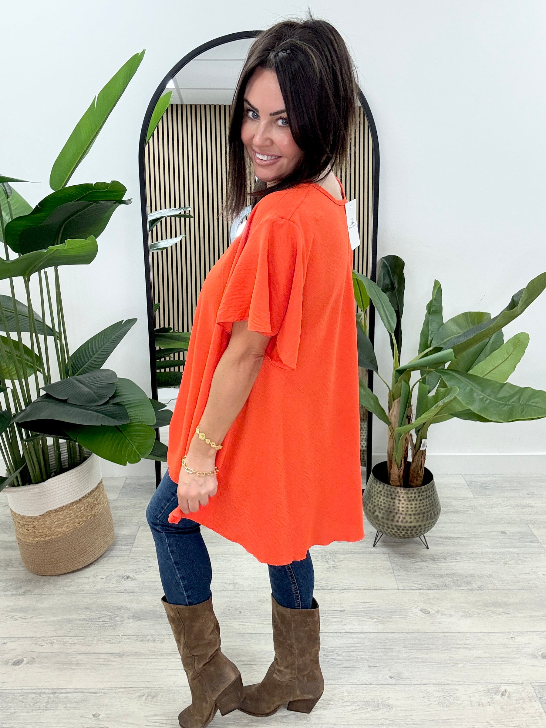 Heidi Swing Tunic - Burnt Orange