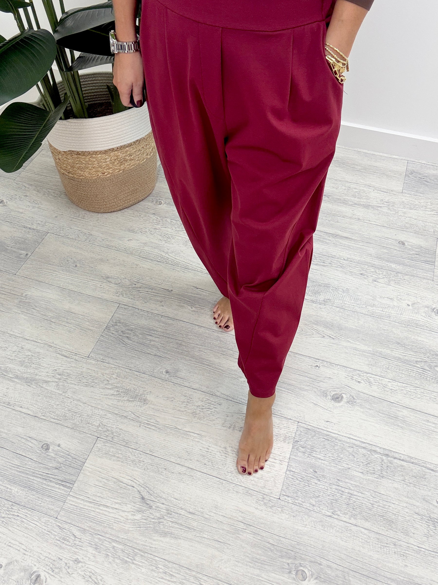 Hampton Seam Joggers - Cranberry