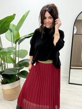 The Padden Pleated Skirt - Mulberry