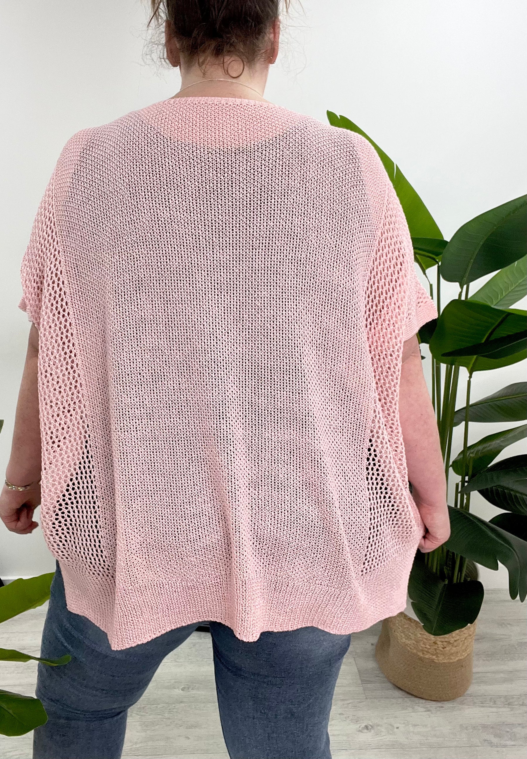 The Ashleigh Loose Knit - Baby Pink