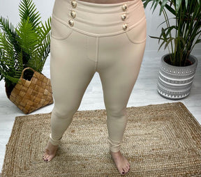 The Military Leggings - Cream